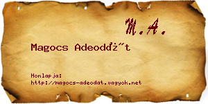 Magocs Adeodát névjegykártya